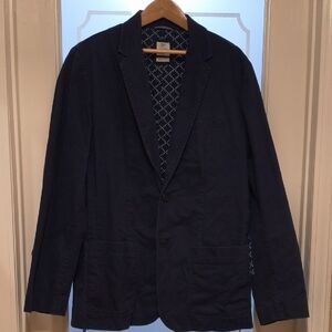 GAP X United Arrows UA Men's Dark Navy Sport Coat Blazer Sashiko Patches